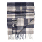 Edinburgh 100% Pure Cashmere Wide Scarf – Luxury Oversized Wrap - Bannockbane Silver - Heritage Of Scotland -
