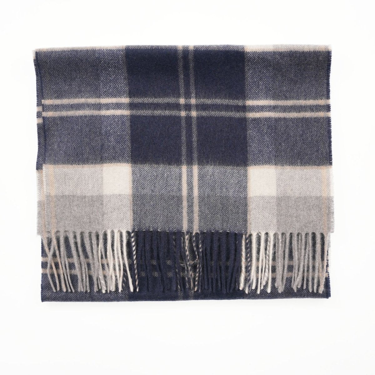 Edinburgh 100% Pure Cashmere Wide Scarf – Luxury Oversized Wrap - Bannockbane Silver - Heritage Of Scotland -