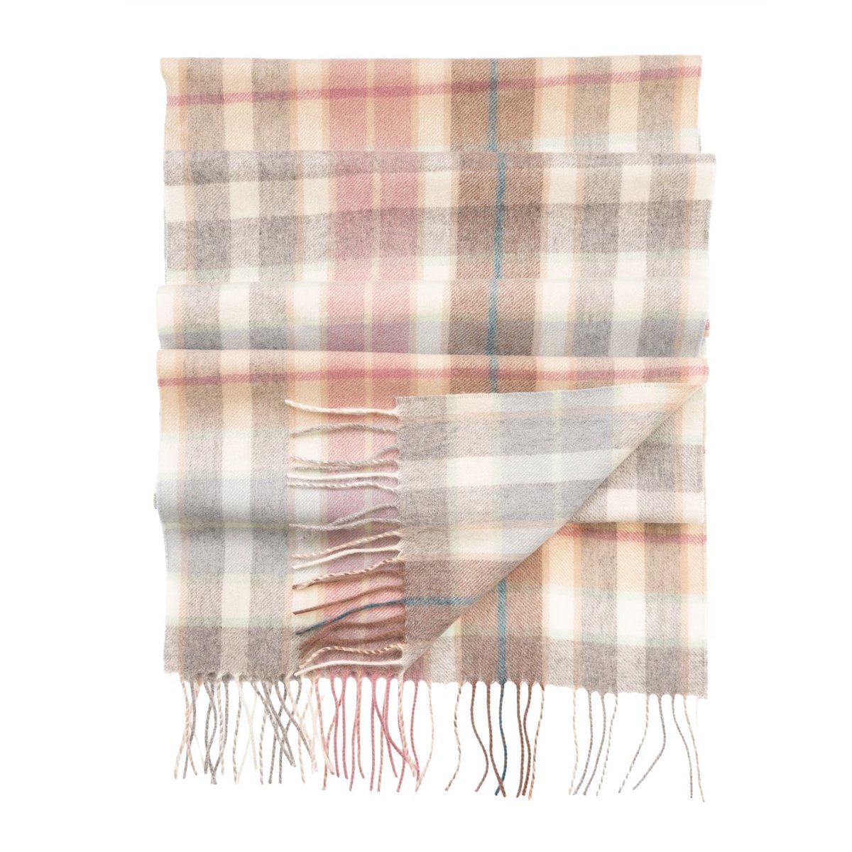 Edinburgh 100% Pure Cashmere Wide Scarf – Luxury Oversized Wrap - Buchanan Mix Grey - Heritage Of Scotland -