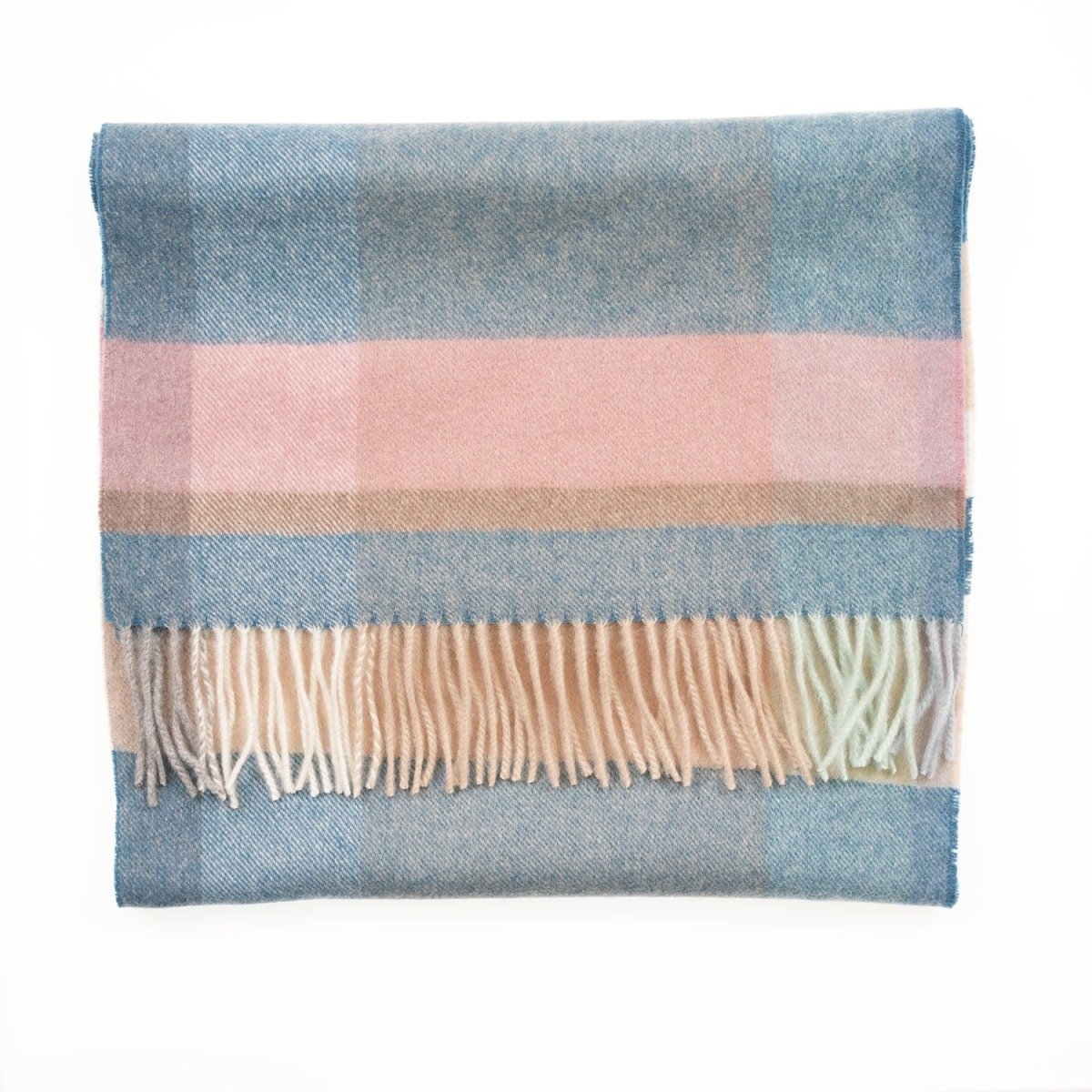 Edinburgh 100% Pure Cashmere Wide Scarf – Luxury Oversized Wrap - Middleton Aqua - Heritage Of Scotland -