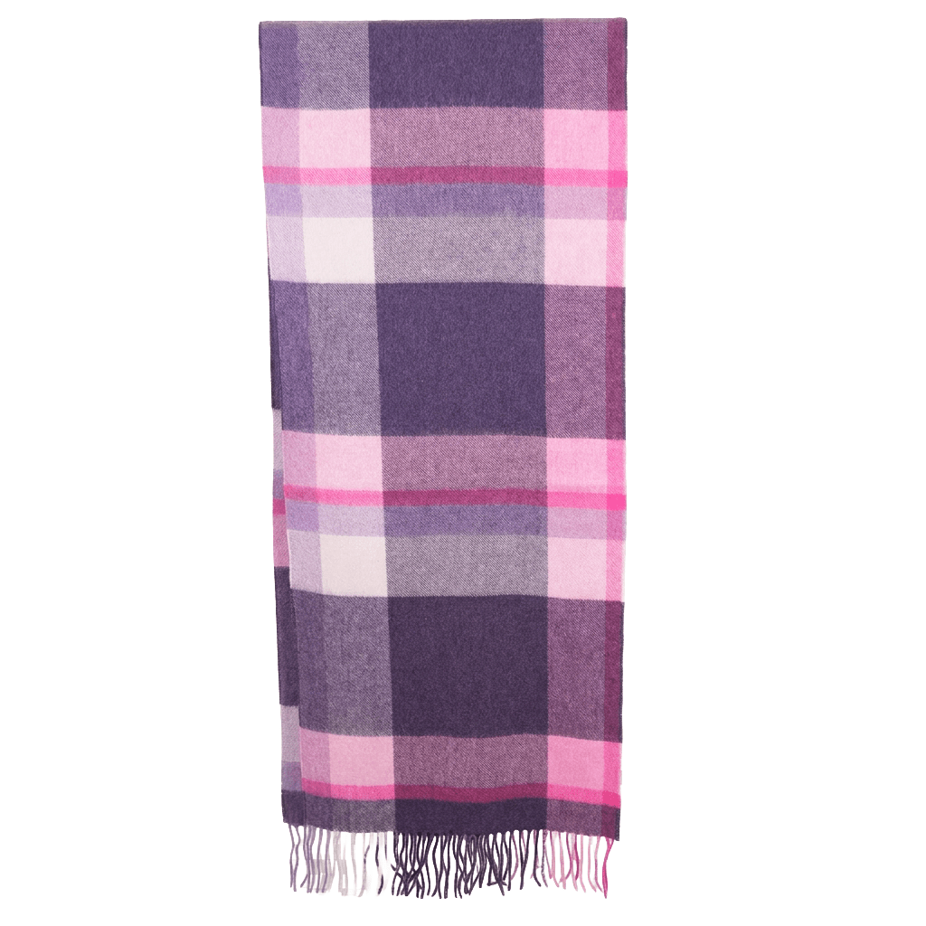 Edinburgh 100% Pure Cashmere Wide Scarf – Luxury Oversized Wrap - Middleton Heather - Heritage Of Scotland -