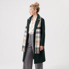 Edinburgh 100% Pure Cashmere Wide Scarf – Luxury Oversized Wrap - Scots Check - Giant Chequer Natural - Heritage Of Scotland -