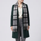 Edinburgh 100% Pure Cashmere Wide Scarf – Luxury Oversized Wrap - Scots Check - Molton Check Black - Heritage Of Scotland -