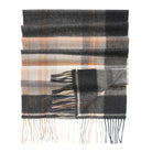 Edinburgh 100% Pure Cashmere Wide Scarf – Luxury Oversized Wrap - Scots Check - Molton Check Natural - Heritage Of Scotland -