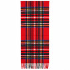 Edinburgh 100% Pure Cashmere Wide Scarf – Luxury Oversized Wrap - Scots Check - Stewart Royal - Heritage Of Scotland -