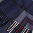Edinburgh 100% Pure Cashmere Wide Scarf – Luxury Oversized Wrap - Thomson Navy - Heritage Of Scotland -
