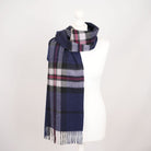 Edinburgh 100% Pure Cashmere Wide Scarf – Luxury Oversized Wrap - Thomson Navy - Heritage Of Scotland -