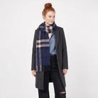 Edinburgh 100% Pure Cashmere Wide Scarf – Luxury Oversized Wrap - Thomson Navy - Heritage Of Scotland -