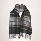 Edinburgh Cashmere Premium Lightweight Scarf - Soft Luxury Wrap - Forrester Black Blue - Heritage Of Scotland -