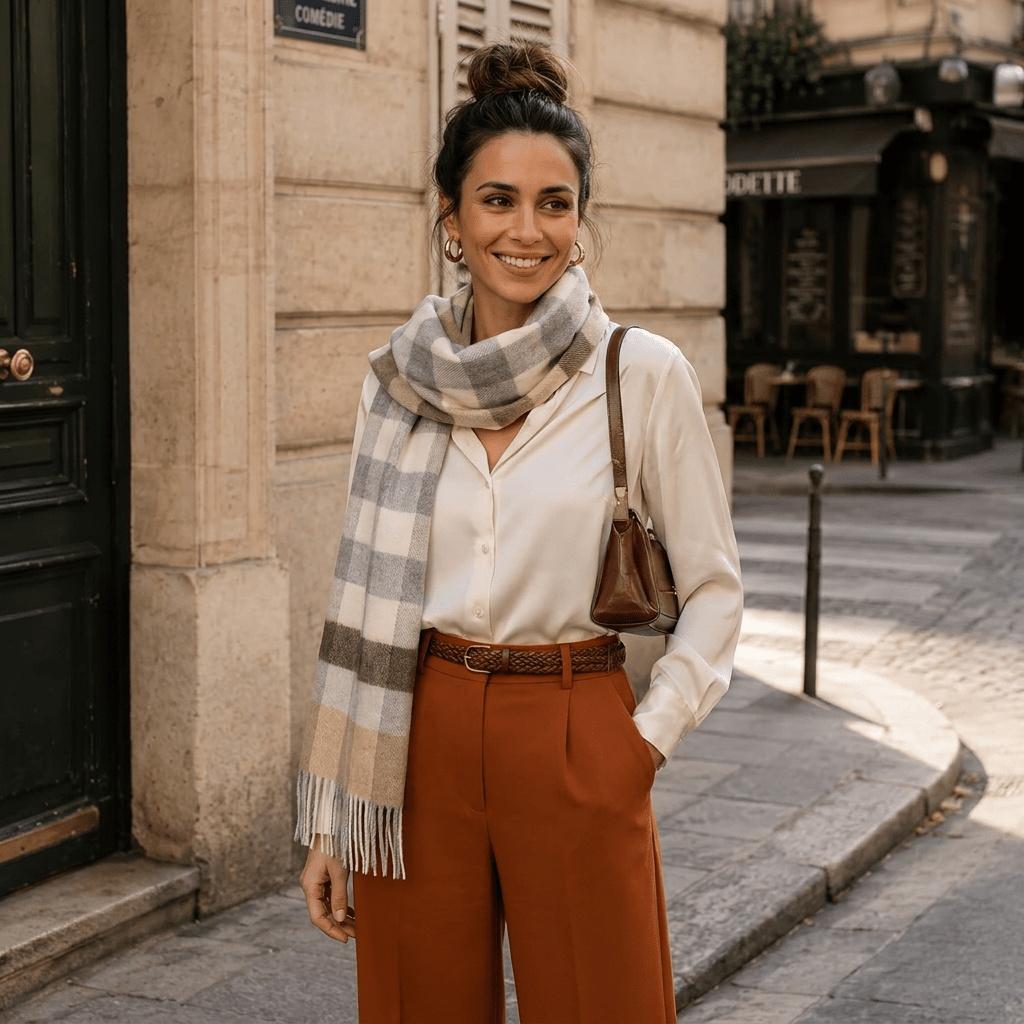 Edinburgh Cashmere Premium Lightweight Scarf - Soft Luxury Wrap - Giant Chequer - Linen and Uniform - Heritage Of Scotland -