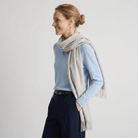 Edinburgh Cashmere Premium Lightweight Scarf - Soft Luxury Wrap - Oyster Grey - Heritage Of Scotland -