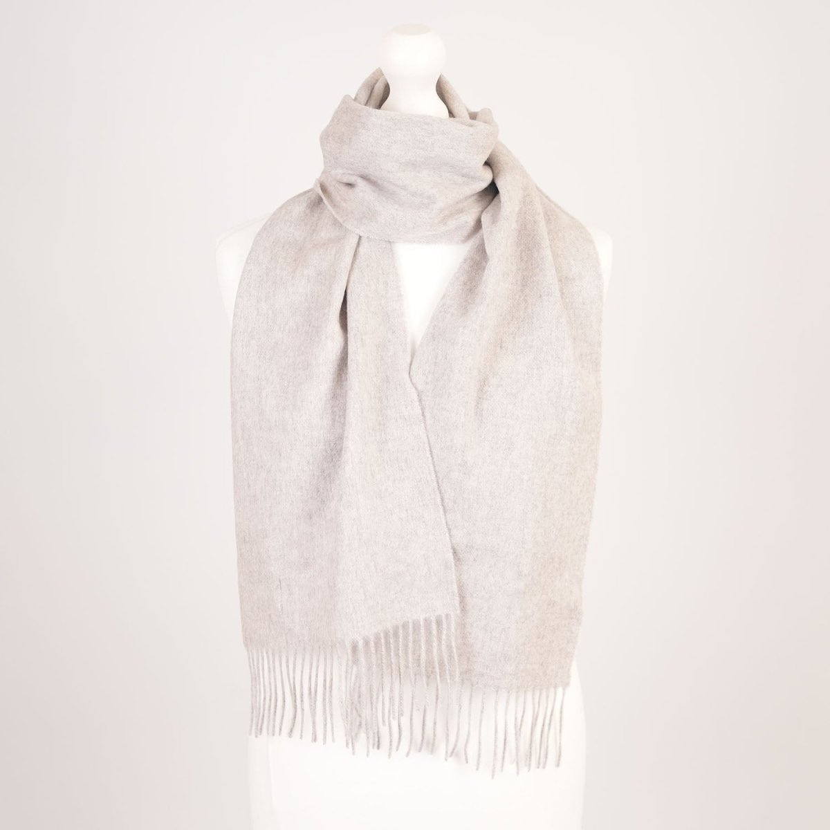 Edinburgh Cashmere Premium Lightweight Scarf - Soft Luxury Wrap - Oyster Grey - Heritage Of Scotland -