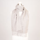 Edinburgh Cashmere Premium Lightweight Scarf - Soft Luxury Wrap - Oyster Grey - Heritage Of Scotland -