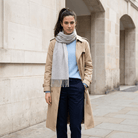 Edinburgh Cashmere Premium Lightweight Scarf - Soft Luxury Wrap - Oyster Grey - Heritage Of Scotland -