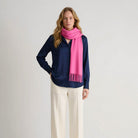 Edinburgh Cashmere Premium Lightweight Scarf - Soft Luxury Wrap - Rosebud Pink - Heritage Of Scotland -