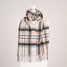 Edinburgh Cashmere Premium Lightweight Scarf - Ultra-Soft Luxury Wrap - Macduff Natural - Heritage Of Scotland -
