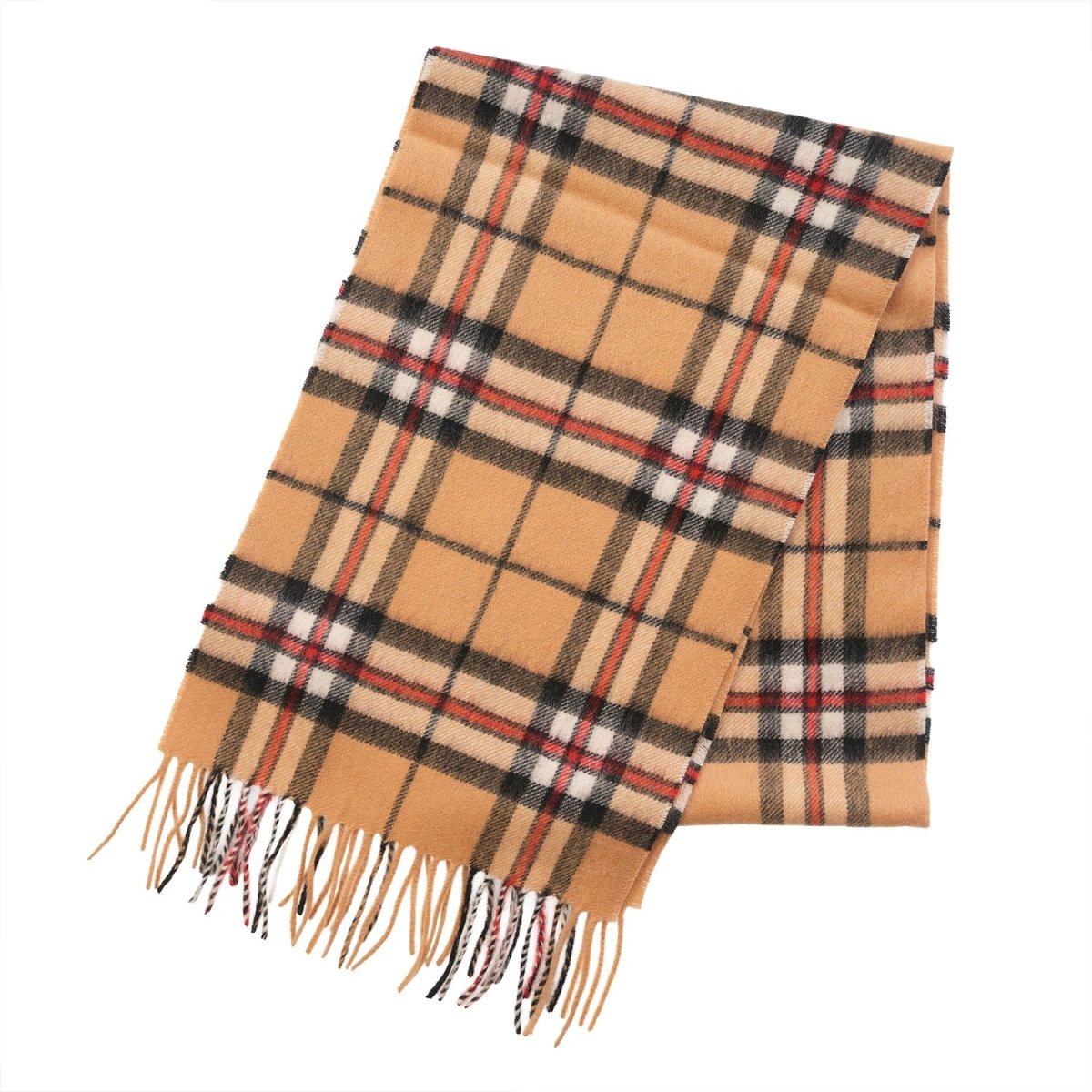 Edinburgh Cashmere Premium Lightweight Scarf - Ultra-Soft Luxury Wrap - Thomson Camel - Heritage Of Scotland -