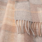Edinburgh Cashmere Premium Lightweight Scarf - Ultra-Soft Wide Wrap - Mackellar Natural - Heritage Of Scotland -