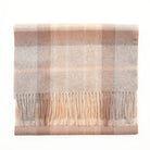 Edinburgh Cashmere Premium Lightweight Scarf - Ultra-Soft Wide Wrap - Mackellar Natural - Heritage Of Scotland -
