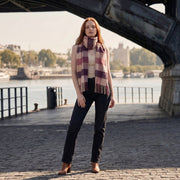 Edinburgh Cashmere Scarf 5 Square Tartan - Burgundy - Heritage Of Scotland - 5 SQUARE TARTAN - BURGUNDY / One Size