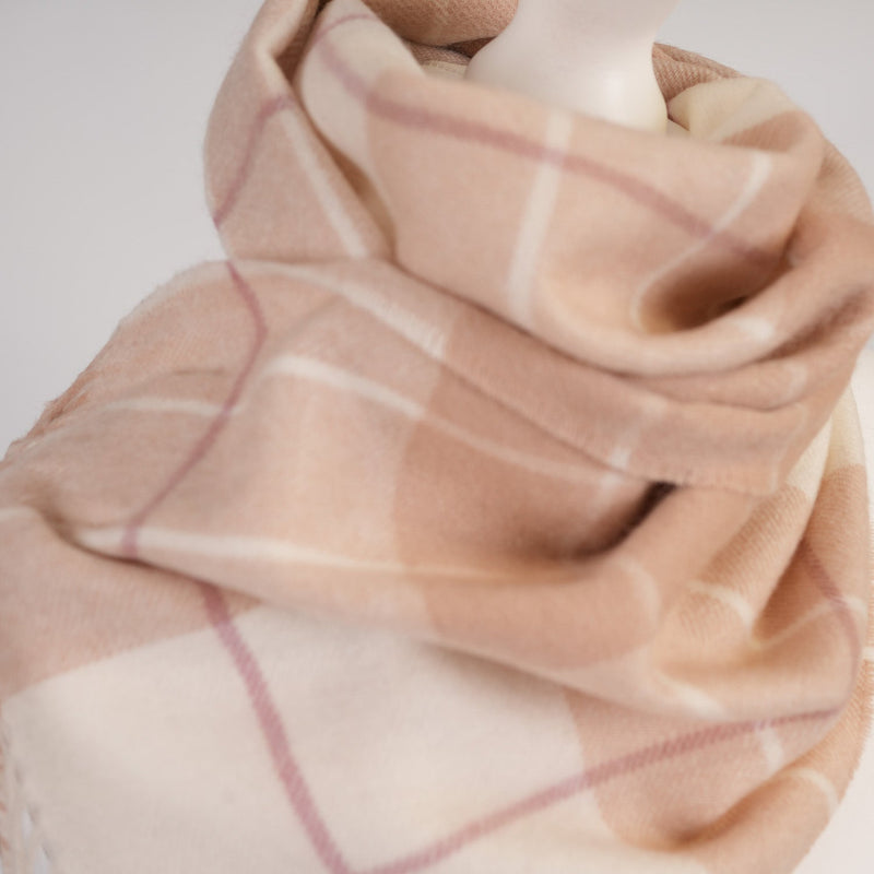 Edinburgh Cashmere Scarf Tartans and Checks - Heritage Of Scotland - NEWSOME CAMEL