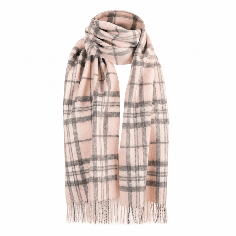 Edinburgh Cashmere Scarf Thomson Pale Pink - Heritage Of Scotland - THOMSON PALE PINK / One Size