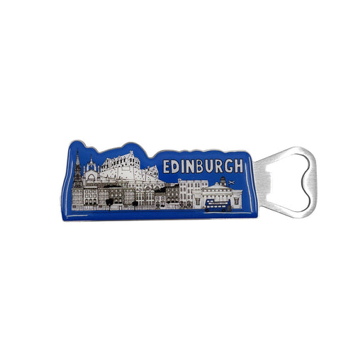 Edinburgh Cityscape Bottle Opener Magnet - Heritage Of Scotland - NA