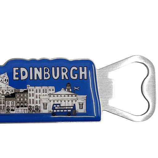 Edinburgh Cityscape Bottle Opener Magnet - Heritage Of Scotland - NA