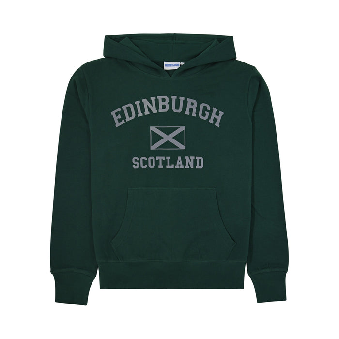 Edinburgh Harvard Reflective Hoodie - Heritage Of Scotland - BOTTLE GREEN