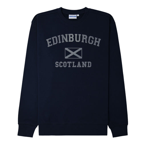Edinburgh Harvard Reflective Sweatshirt - Heritage Of Scotland - NAVY