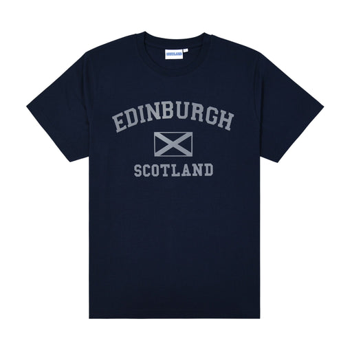 Edinburgh Harvard Reflective T-Shirt - Heritage Of Scotland - NAVY