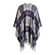 Edinburgh Lambswool Long Tartan Cape - Bannockbane Silver - Heritage Of Scotland - BANNOCKBANE SILVER