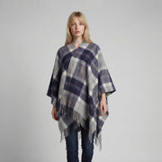 Edinburgh Lambswool Long Tartan Cape - Bannockbane Silver - Heritage Of Scotland - BANNOCKBANE SILVER