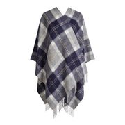 Edinburgh Lambswool Long Tartan Cape - Bannockbane Silver - Heritage Of Scotland - BANNOCKBANE SILVER