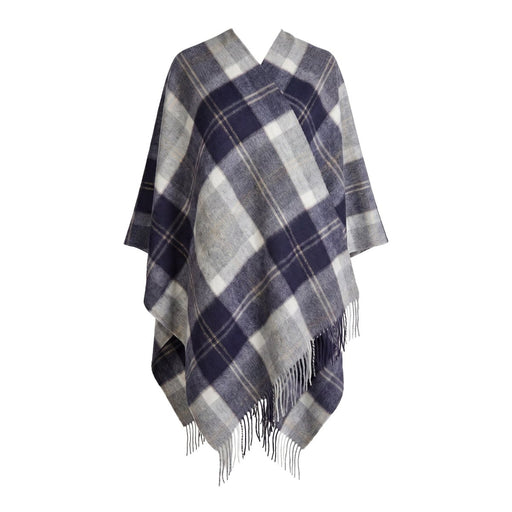 Edinburgh Lambswool Long Tartan Cape - Bannockbane Silver - Heritage Of Scotland - BANNOCKBANE SILVER