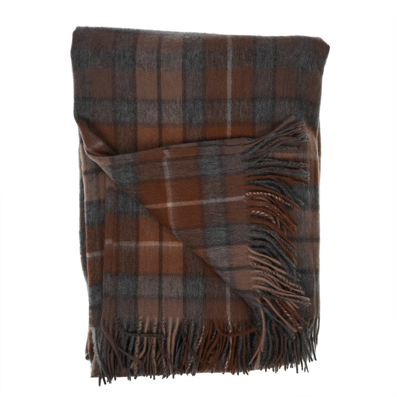 Edinburgh Lambswool Long Tartan Cape Buchanan Natural - Heritage Of Scotland - BUCHANAN NATURAL