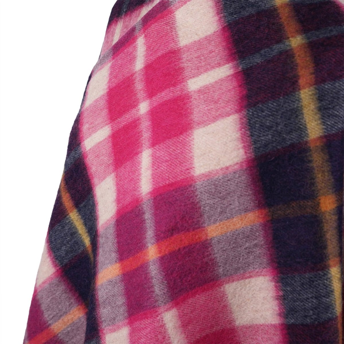 Edinburgh Lambswool Long Tartan Cape - Cragg Check Eminence - Heritage Of Scotland -