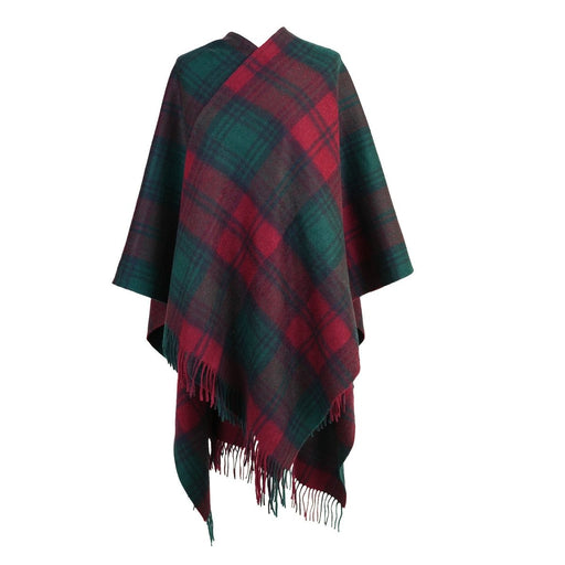 Edinburgh Lambswool Long Tartan Cape - Lindsay - Heritage Of Scotland - LINDSAY