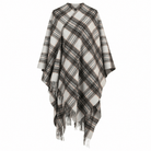 Edinburgh Lambswool Long Tartan Cape - Royal Stewart Vintage Duck Egg - Heritage Of Scotland -