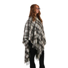 Edinburgh Lambswool Long Tartan Cape - Royal Stewart Vintage Duck Egg - Heritage Of Scotland - ROYAL STEWART VINTAGE DUCK EGG