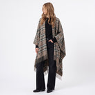 Edinburgh Lambswool Long Tartan Cape - Royal Stewart Vintage Pink - Heritage Of Scotland -