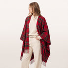 Edinburgh Lambswool Long Tartan Cape - Stewart Royal - Heritage Of Scotland -