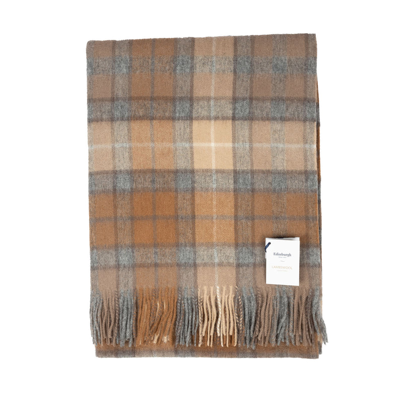 Edinburgh Lambswool Stole Buchanan Natural - Heritage Of Scotland - BUCHANAN NATURAL