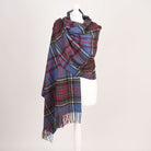 Edinburgh Lambswool Tartan Stole - Soft Luxury Check Wrap with Fringe - Anderson - Heritage Of Scotland -