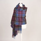 Edinburgh Lambswool Tartan Stole - Soft Luxury Check Wrap with Fringe - Anderson - Heritage Of Scotland -