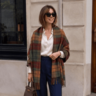 Edinburgh Lambswool Tartan Stole - Soft Luxury Check Wrap with Fringe - Buchanan Autumn - Heritage Of Scotland -