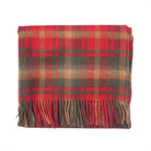 Edinburgh Lambswool Tartan Stole - Soft Luxury Check Wrap with Fringe - Dark Maple - Heritage Of Scotland -
