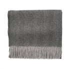 Edinburgh Lambswool Tartan Stole - Soft Luxury Check Wrap with Fringe - Light Grey Charcoal - Heritage Of Scotland -