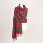 Edinburgh Lambswool Tartan Stole - Soft Luxury Check Wrap with Fringe - Official Royal Stewart - Heritage Of Scotland -