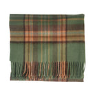 Edinburgh Lambswool Tartan Stole - Soft Luxury Check Wrap with Fringe - Royal Stewart Vintage Green - Heritage Of Scotland -